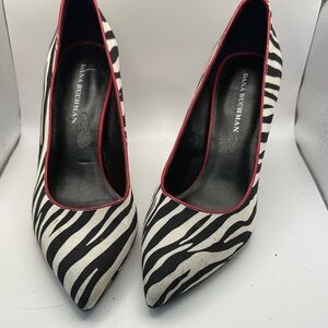 Dana Buchman Zebra Print Women's Heels - Black and White